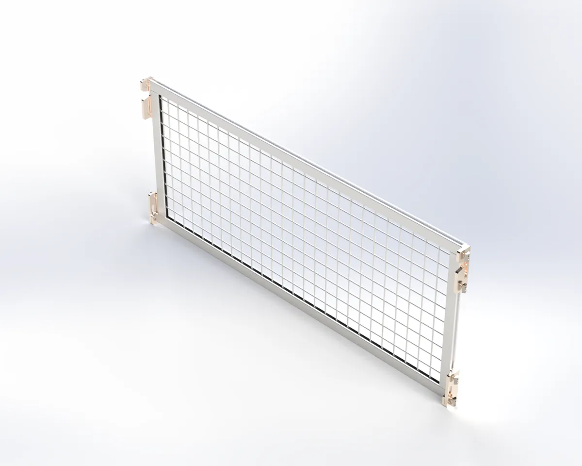 Folding door for mesh box cart, custom-adjusted in height and width