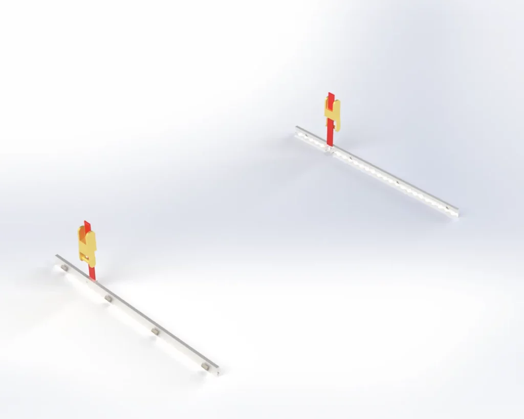 Airline tracks for securing loose items