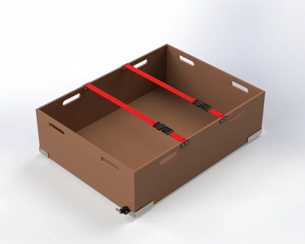 Wood add-on box, 300 mm, lockable